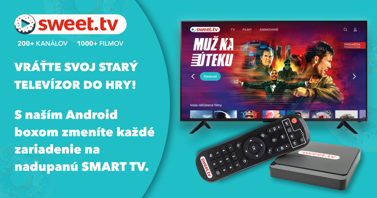 Sweet.TV box 2, + balík L na 3 mesiace