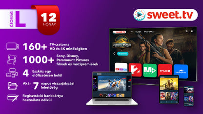 Sweet.tv Maďarsko (HU) – balík L na 12 mesiacov