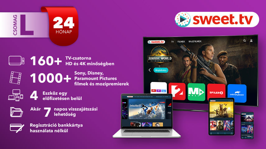 Sweet.tv Maďarsko (HU) – balík L na 24 mesiacov