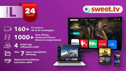 Sweet.tv Maďarsko (HU) – balík L na 24 mesiacov