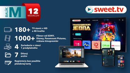 Sweet.tv Balík M 12 Mesiacov