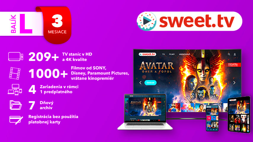 Sweet.tv Balík L 3 Mesiace